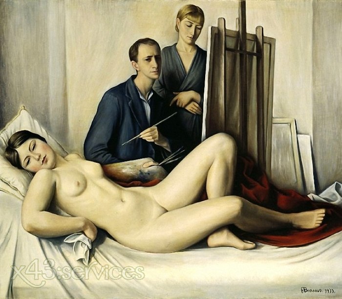 Francois-Emile Barraud - Die Malsitzung - The Painting Session